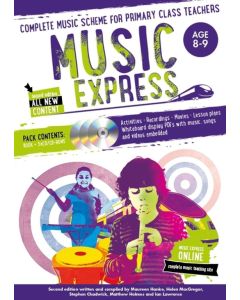 Music Express: Age 8-9 (Book + 3CDs + DVD-ROM): Complete music scheme for primary class teachers: New edition