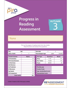 PiRA Test 3, Autumn Pack 10 - 2ED (Progress in Reading Assessment)