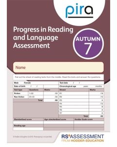 PiRA Test 7, Autumn PK 10 (Progress in Reading and Language Assessment)