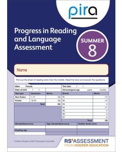 PiRA Test 8, Summer PK 10 (Progress in Reading and Language Assessment)