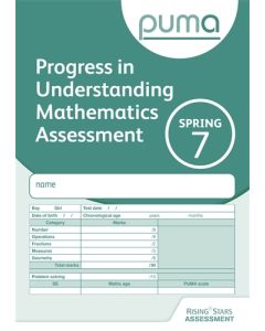 PUMA Test 7, Spring PK10 (Progress in Understanding Mathematics Assessment)