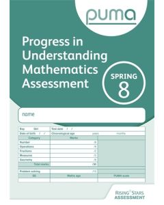 PUMA Test 8, Spring PK10 (Progress in Understanding Mathematics Assessment)