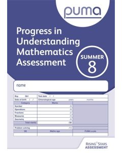 PUMA Test 8, Summer PK10 (Progress in Understanding Mathematics Assessment)
